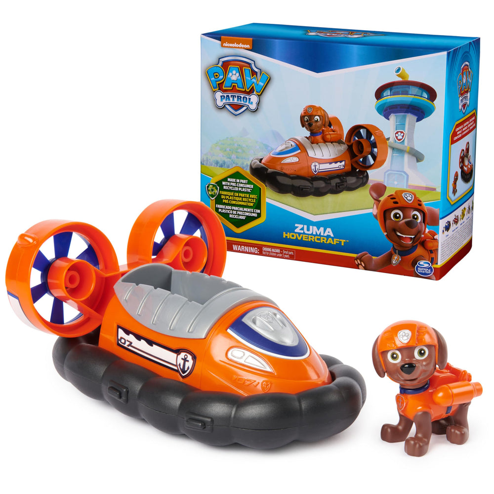 Paw Patrol Zuma hovercraft front view with authentic details for imaginative rescue play