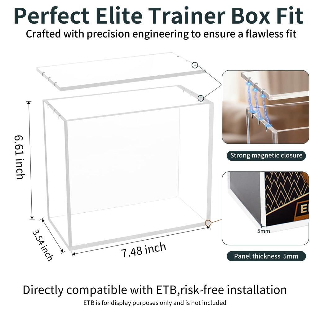 Paxato ETB Protector Case thickened acrylic builds sturdy protection for prized boxes