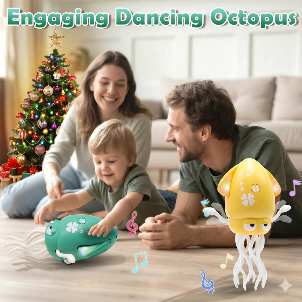 Pbooo LED Dancing Squid lights boost visual tracking during play.