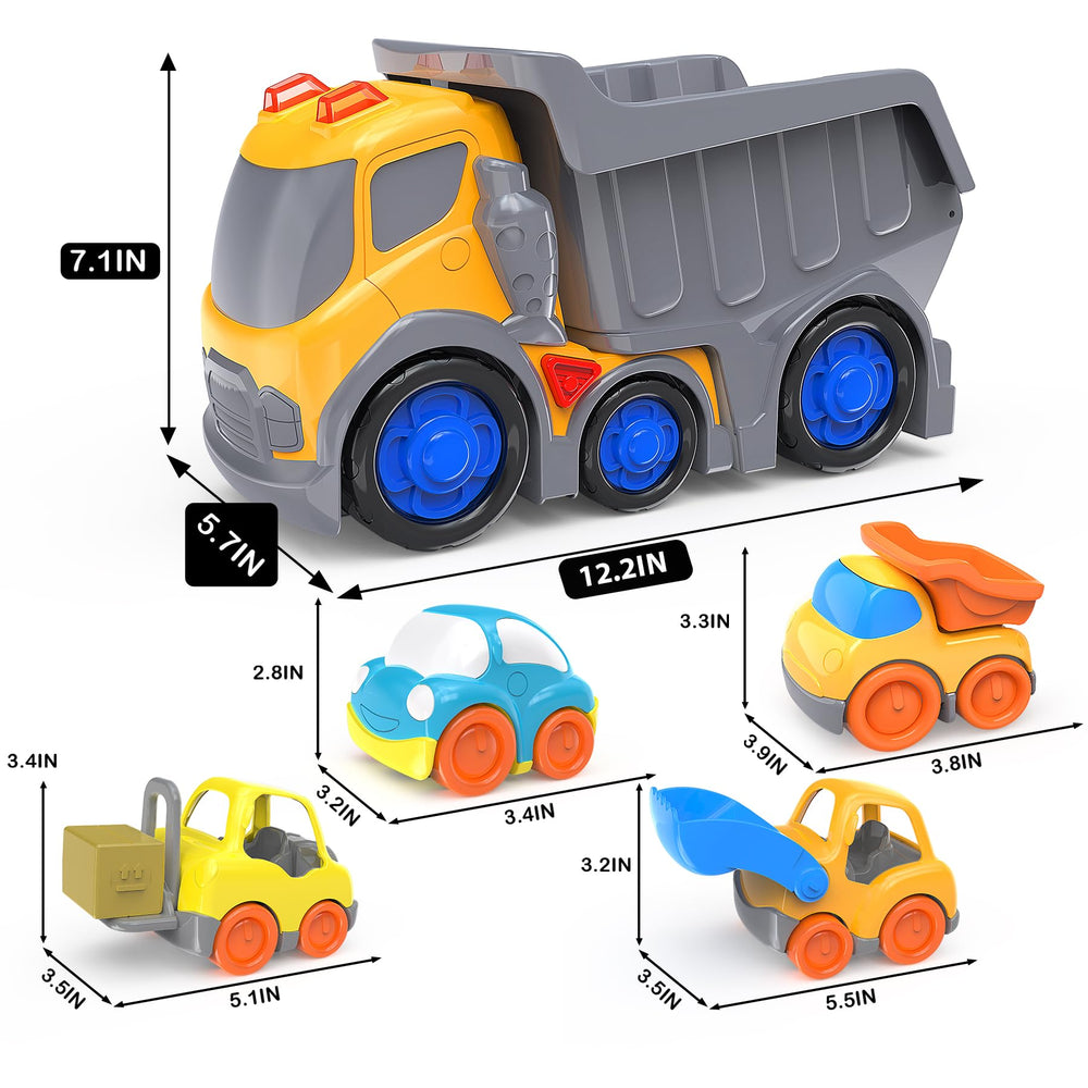 P&C toy truck with simulated sound and lights for sensory engagement