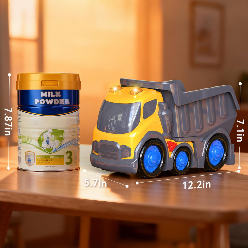 P&C toddler construction dump truck side profile for easy handling by small hands