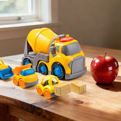 P&C dump truck side view sparks outdoor construction play