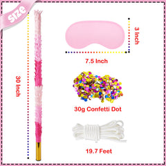PCFING pinata-stick-threaded-design closeup shows durable connection for confident striking.