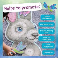 Peaceable Kingdom completed puzzle measures nearly 3 by 2 feet for a big reveal