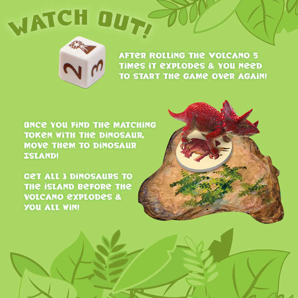 Volcano puzzle pieces with stand set an urgent rescue scenario.