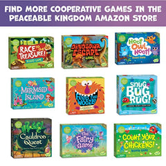 Peaceable Kingdom family game night scene supports teamwork and fun