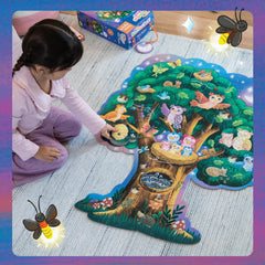 Peaceable Kingdom floor puzzle with carrying handle for easy classroom transport.