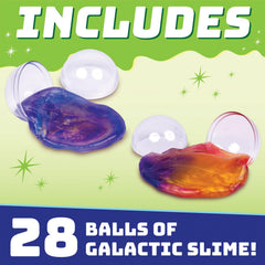 Peaceable Kingdom Galactic Slime Ball party-pack highlights shimmering texture