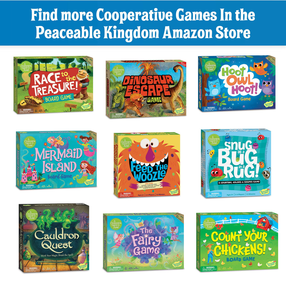 Peaceable Kingdom game board holders keep components neatly arranged