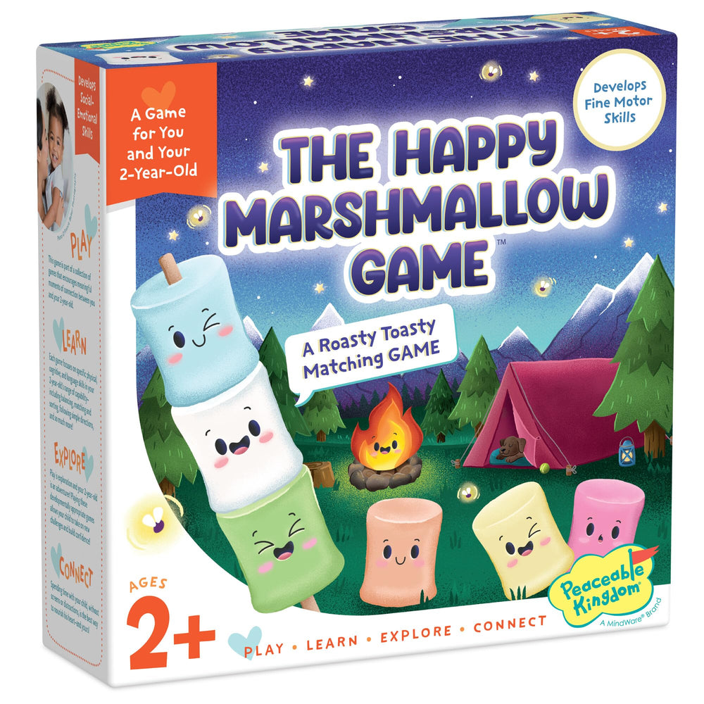 Peaceable Kingdom Happy Marshmallow sticks support toddler fine motor development during play.