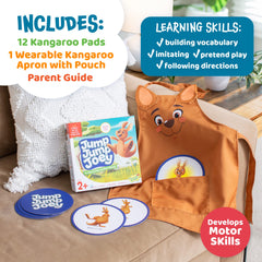 Peaceable Kingdom Jump Jump Joey kids leaping on pads in a playroom