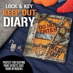 Closeup of Peaceable Kingdom Keep Out lock highlighting secure privacy for personal thoughts