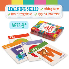Game cards showing letters paired with object illustrations for reference