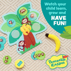 Peaceable Kingdom Monkey Around balancing activity demonstrates cooperative physical play.