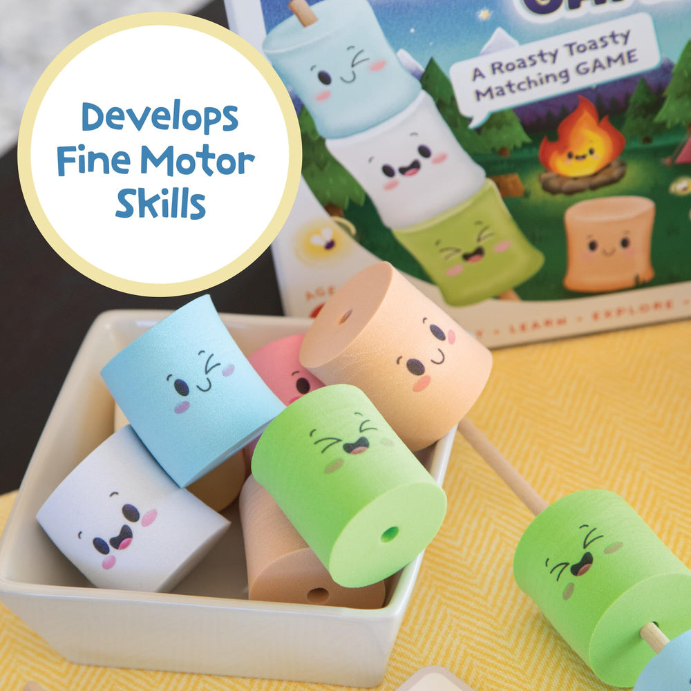 Peaceable Kingdom pretend campfire scene promotes cooperative play and social sharing.