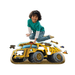 Peaceable Kingdom puzzle on carpet promotes solo focus and imagination.
