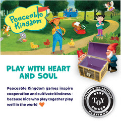 Peaceable Kingdom sand timer and instructions organize a smooth cooperative session