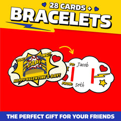Peaceable Kingdom slap-on bracelet pair for valentines activities