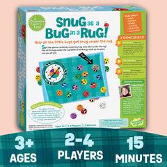 Peaceable Kingdom Snug as a Bug in a Rug small group play builds collaboration.