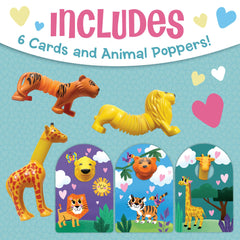 Peaceable Kingdom tiger Valentine tube popper promotes hands-on coordination and fun.