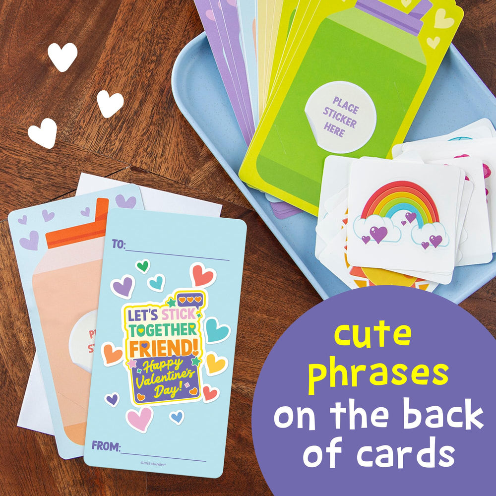 Peaceable Kingdom packaging shows a kid-friendly Valentine kit for classrooms.