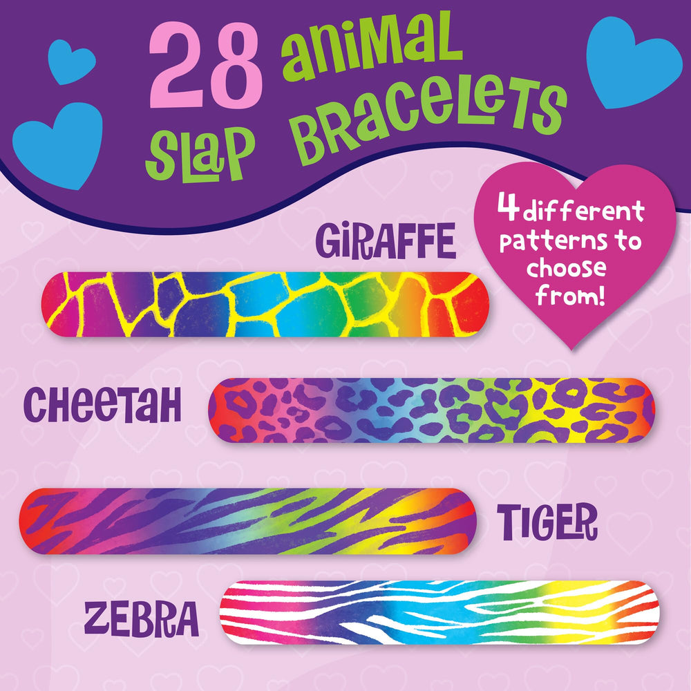 Peaceable Kingdom giraffe print slap bracelet valentines