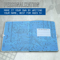Peaceable Kingdom Vault Door Diary double-sided pages support writing and drawing.