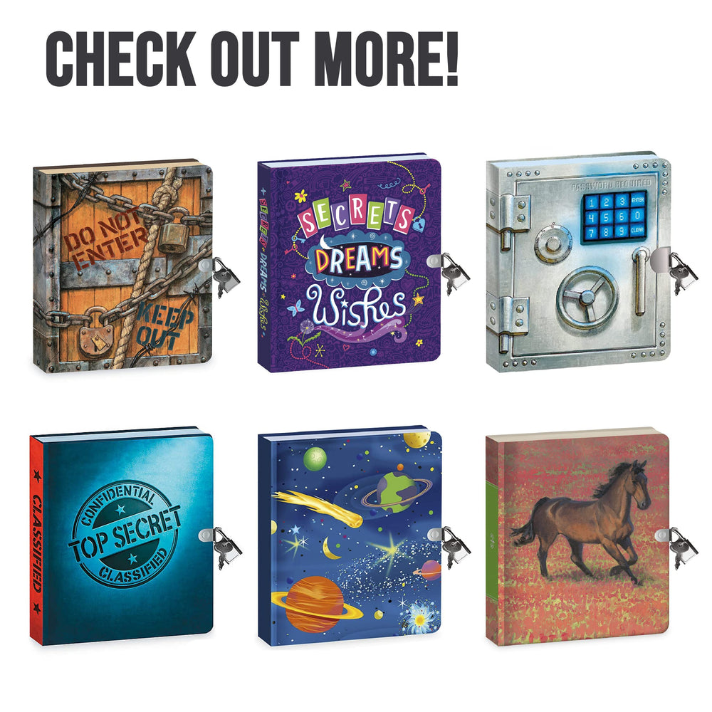 Peaceable Kingdom Vault Door Diary packaging ready for gifting to young writers.