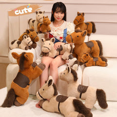 PEACH CAT horse plush vacuum-pack packaging, ready to fluff after unpacking.