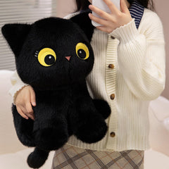 PEACH CAT plush fabric closeup shows premium material and soft touch.