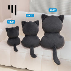 PEACH CAT vacuum-packaged plush ready to reveal fluffy inside after unpacking.