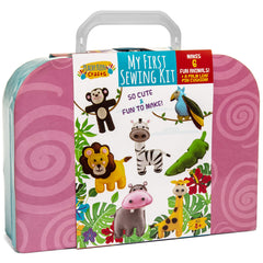 Peachy Keen Crafts Kids Sewing Kit packaging opens the experience