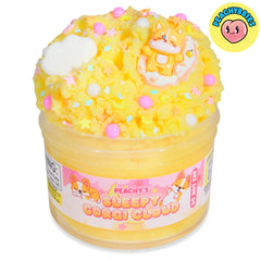 Peachybbies Sleepy Corgi Cloud slime ready for slime party favors.