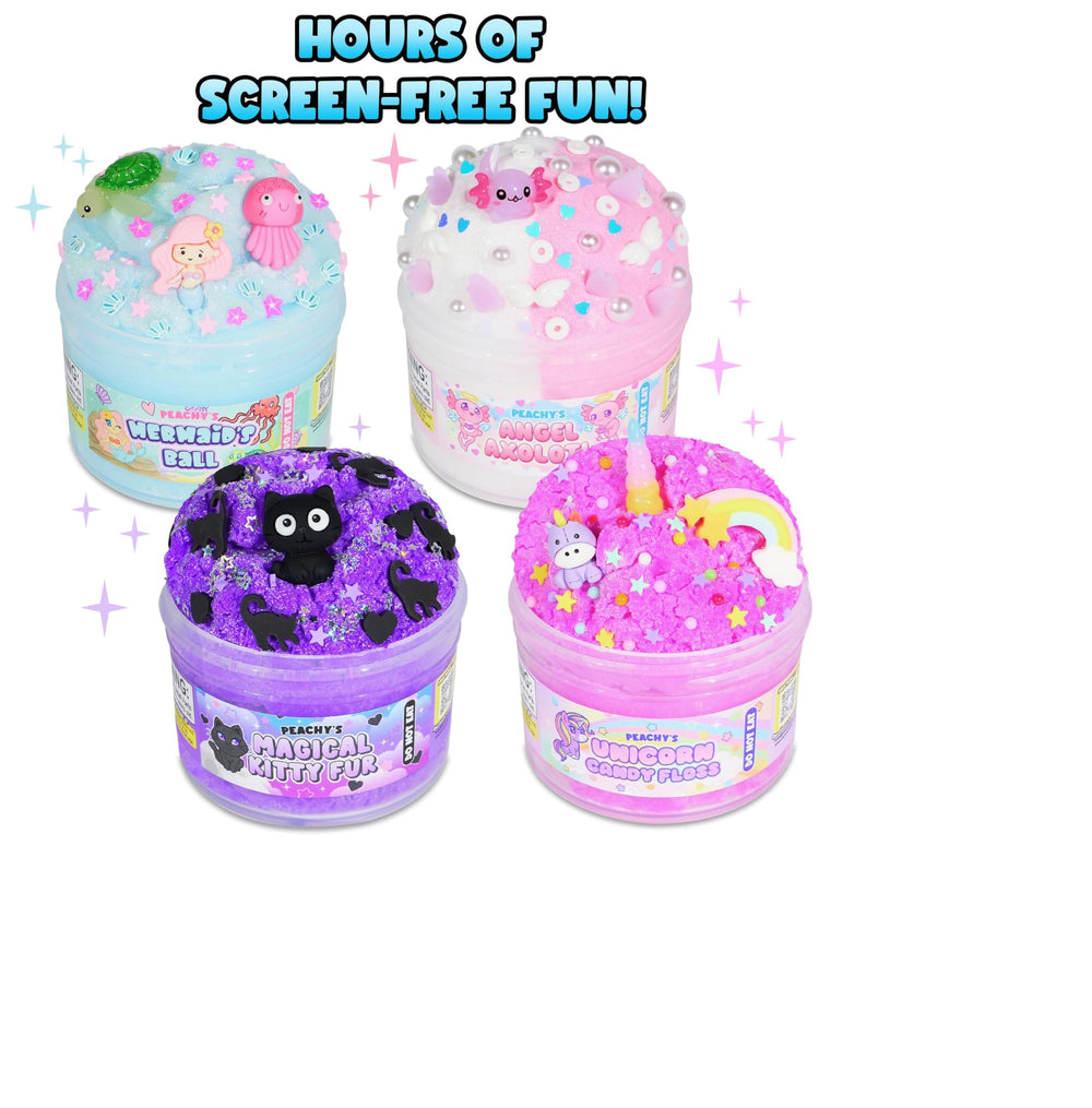 Peachybbies Slime bundle promotes safe non-toxic play for ages five and up