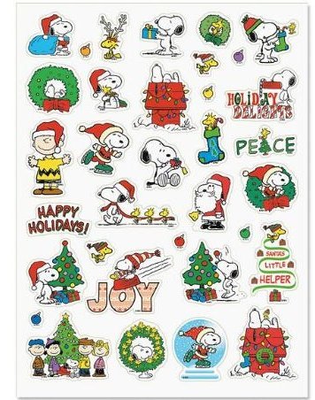 Peanuts Snoopy Charlie Brown Easter sticker sheet for spring crafts
