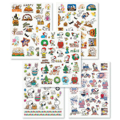 Peanuts Snoopy Halloween sticker sheet for festive crafts and scrapbooking