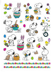 Peanuts Snoopy Charlie Brown Patriotic sticker sheet for Fourth of July scrapbooks