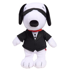 Peanuts Snoopy Secret Agent plush front view with soft fabric for cozy hugs