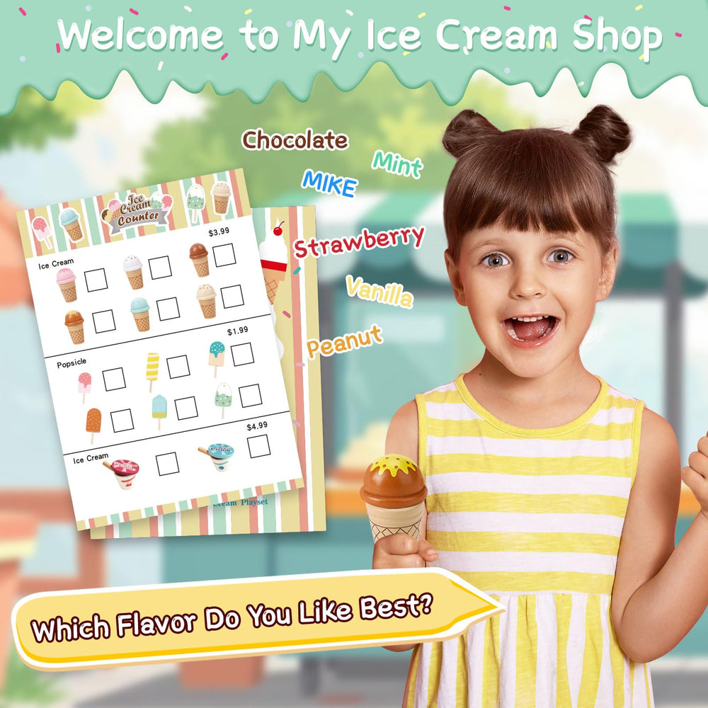 Peccvon ice cream scoop invites kids to serve and scoop safely.
