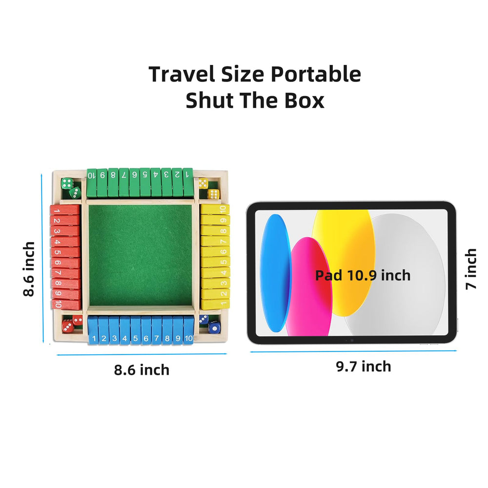 Pedolini Shut The Box dice in vibrant colors adding excitement and quick decisions