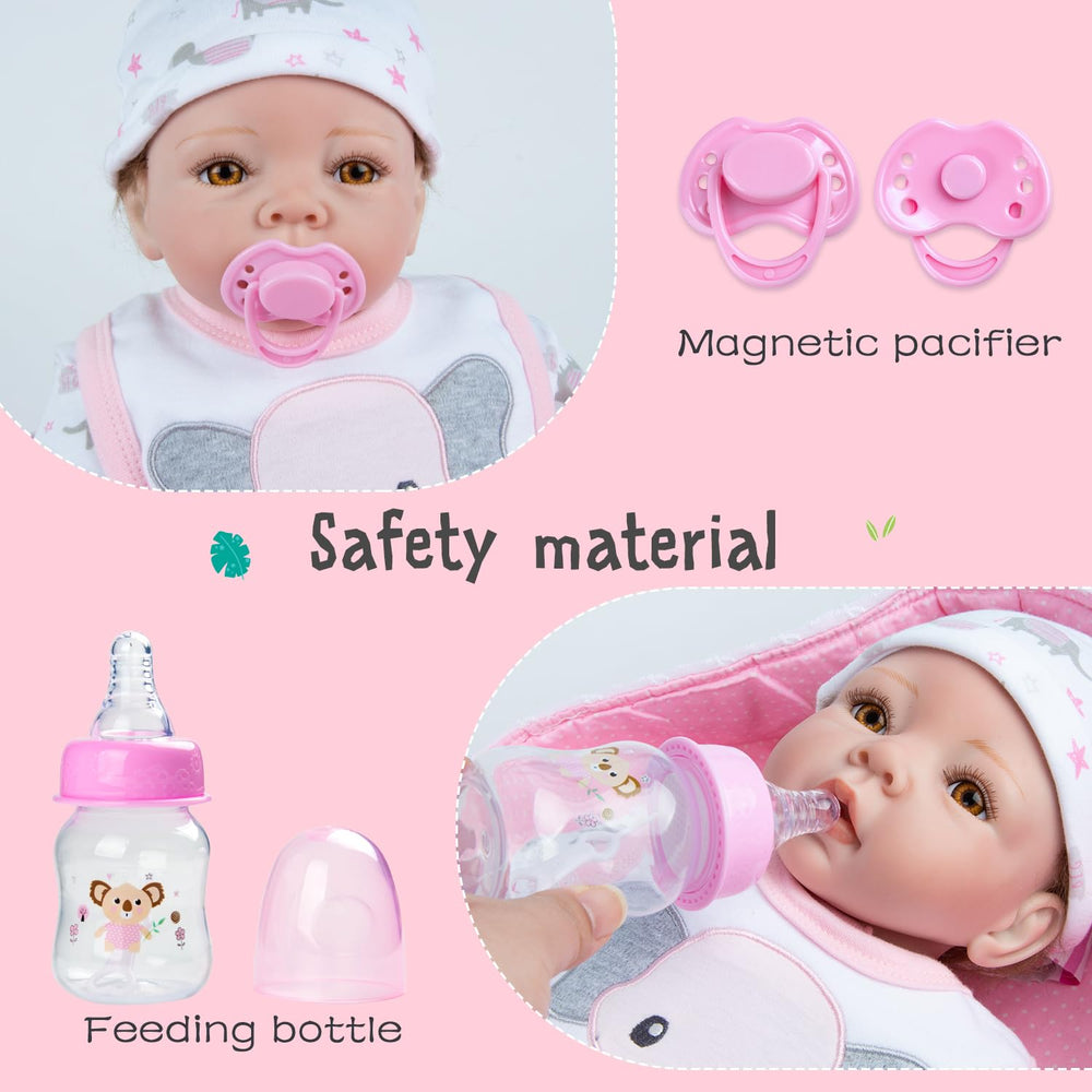 Pedolltree pink striped bodysuit layers for comfortable doll dressing.