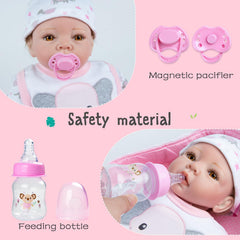 Pedolltree pink striped bodysuit layers for comfortable doll dressing.