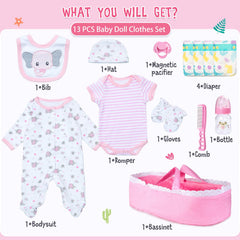 Pedolltree elephant bib complements outfits and helps quick changes during play.