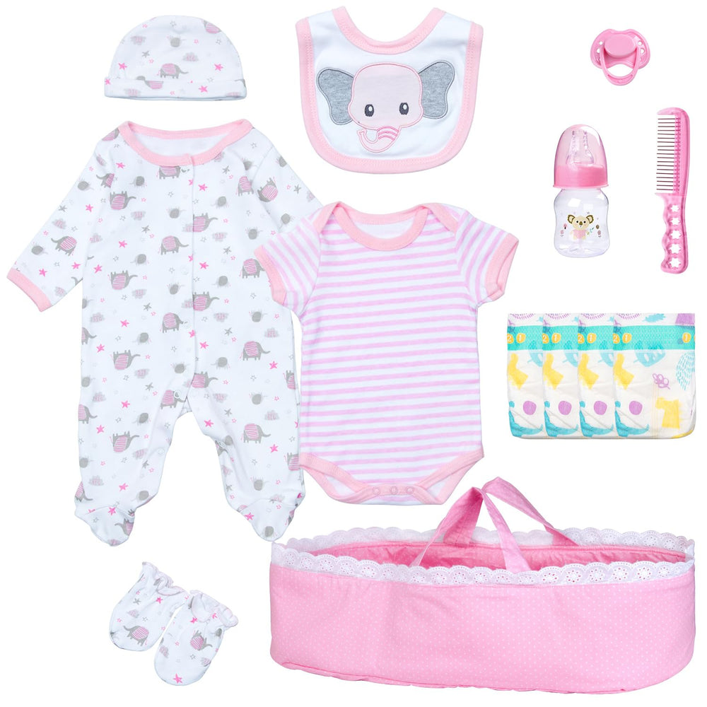 Pedolltree elephant hat for reborn dolls adds cute detail and keeps accessories organized.
