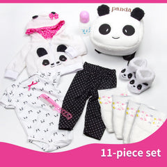 Pedolltree panda shoes—comfortable footwear for doll dressing fun.