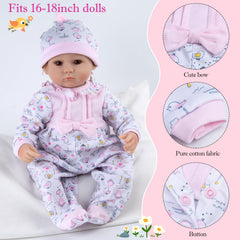 Pedolltree pink chick hat for 16-18 inch reborn dolls, cute and comfy.