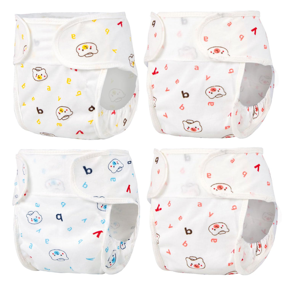 Pedolltree Reborn Diapers 4-piece pack for 17-24 inch dolls, convenient and reusable