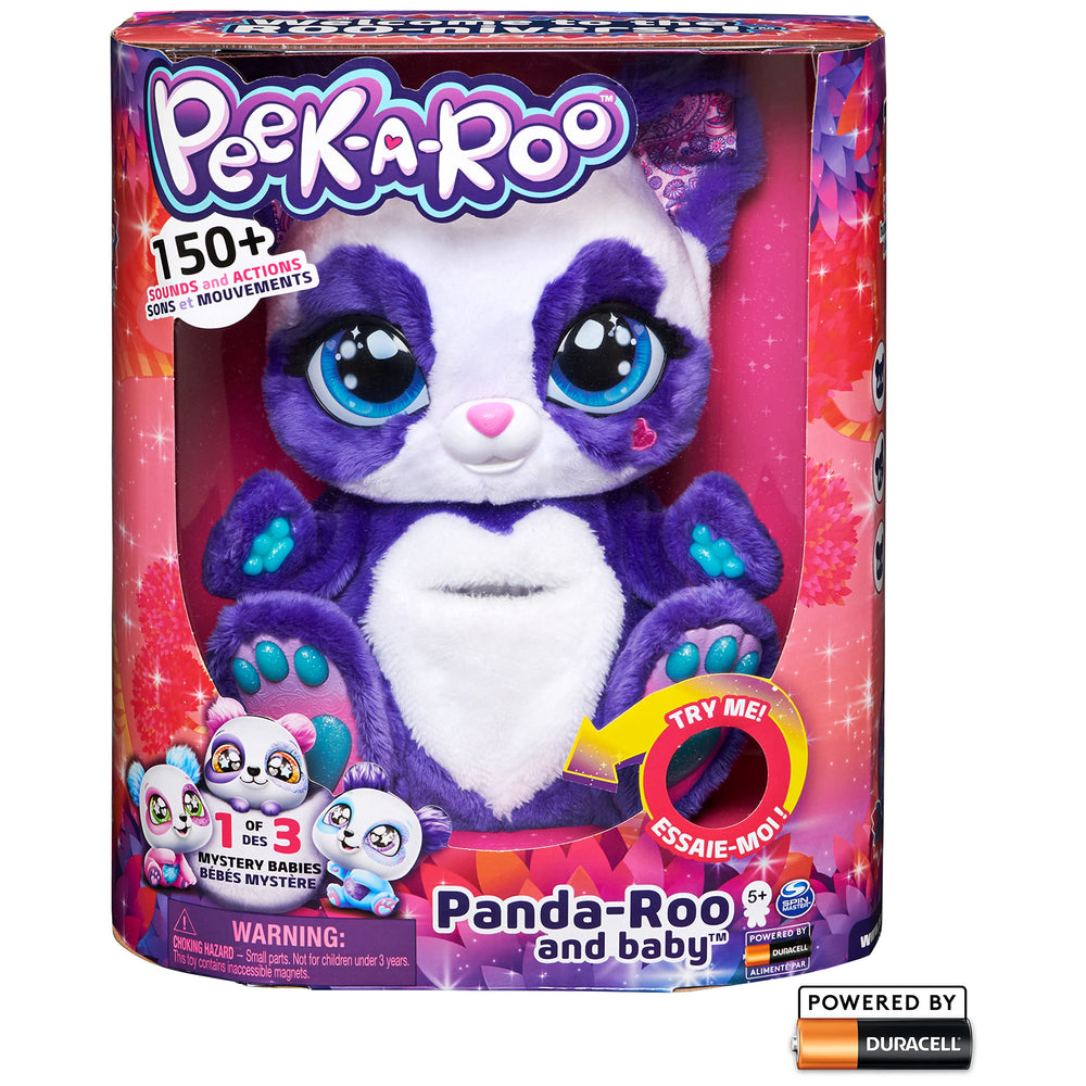 Peek-A-Roo mystery baby surprise unveils a new friend for endless play.