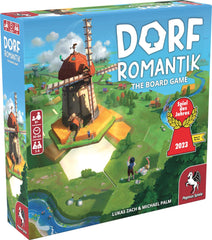 Pegasus Spiele Dorfromantik map tiles arranged for a relaxing cooperative landscape puzzle.
