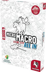 Pegasus Spiele MicroMacro Crime City 3 All In features 16 cases of clever crime.